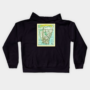 Early New York Map Kids Hoodie